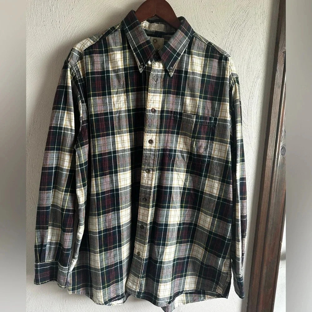 Viyella Wool Blend Men's XL Multicolored Plaid Button Down Shirt